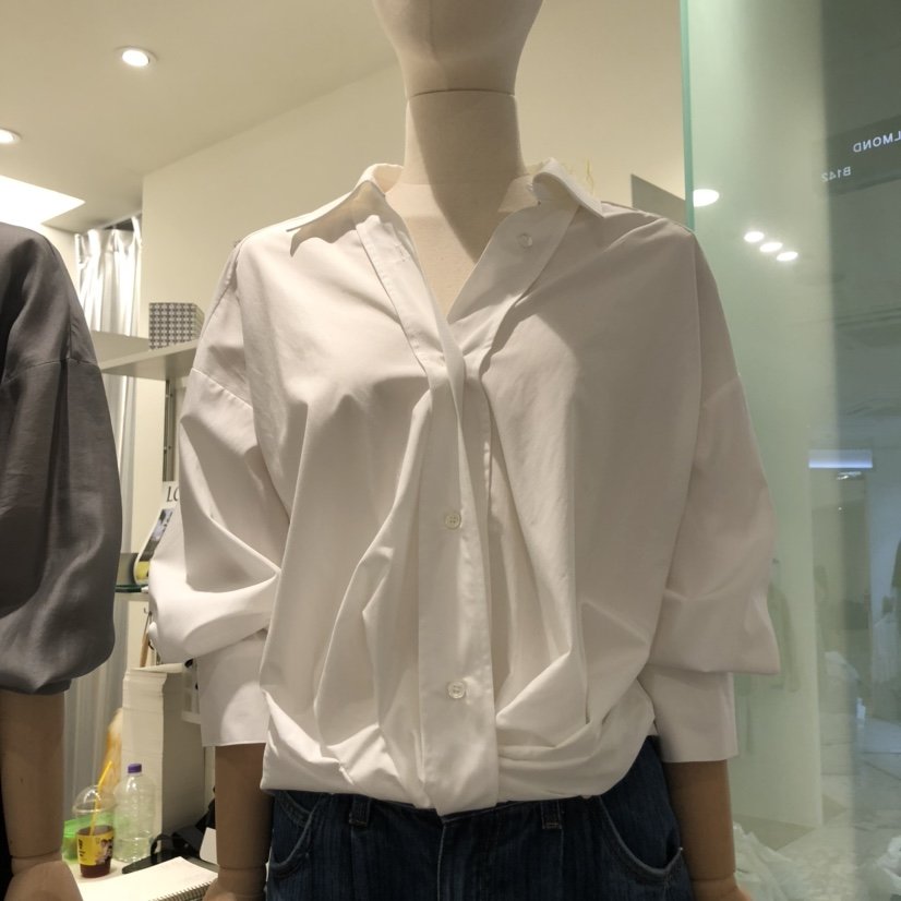 ALMOND韓國代購㊣女士新品人氣時尚真品推薦25秋冬襯衫蕾絲衫ALMOND襯衫/蕾絲衫