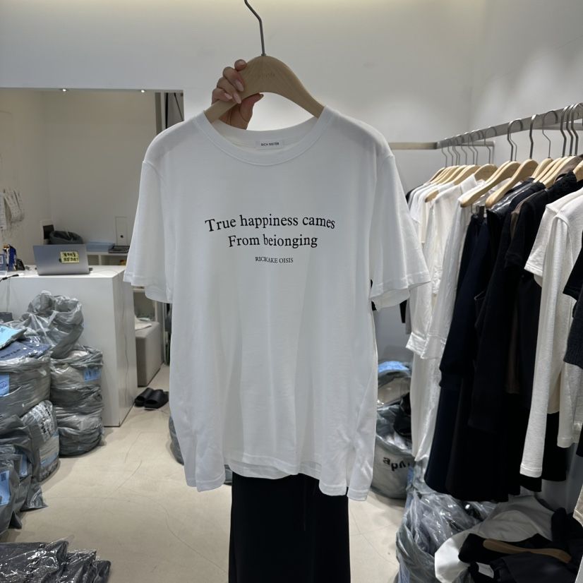RICH SISTER韓國代購㊣女士新品休閑25秋冬推薦真品T恤棉質RICH SISTERT恤