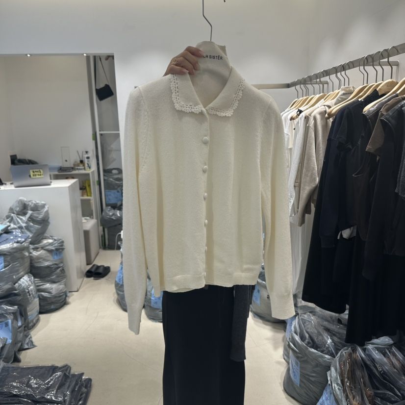 RICH SISTER東大門㊣直郵女士新品職業25秋冬針織衫開衫紐扣RICH SISTER針織衫