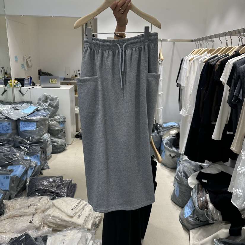 RICH SISTER東大門㊣直郵女士新款熱賣時尚25秋冬長裙口袋棉質RICH SISTER長裙