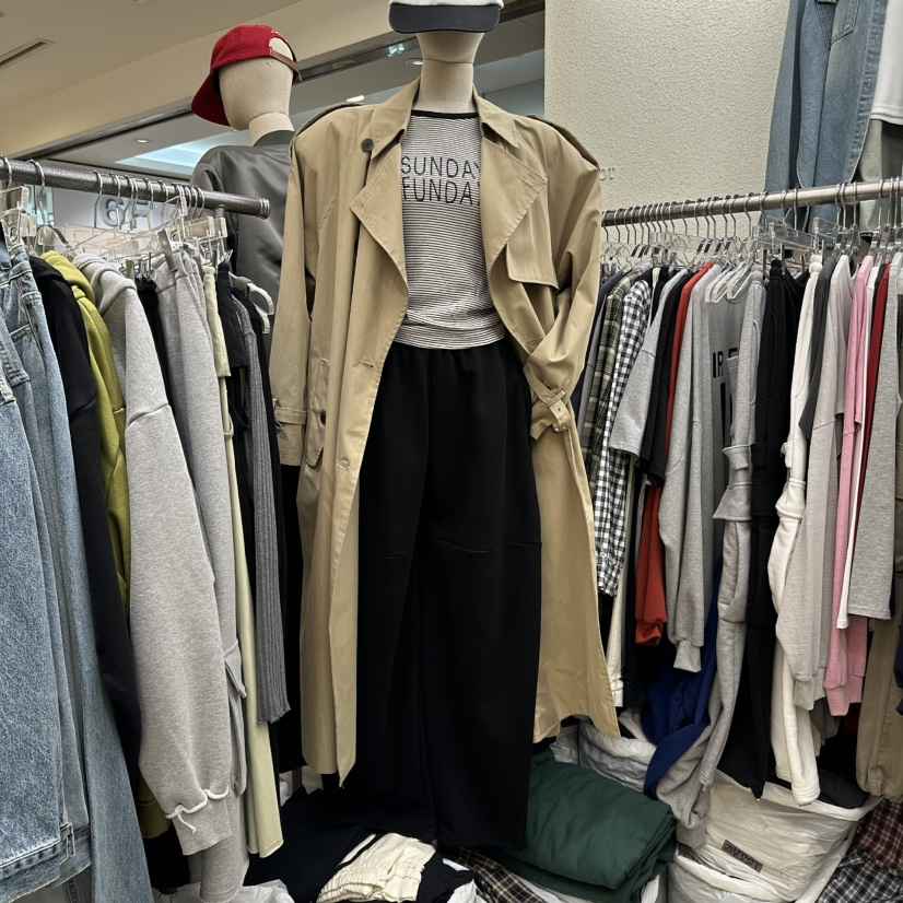 MAGOT韓國直郵㊣女裝新款職業推薦真品長款風衣不含內搭含腰帶IIIΛGOT/MAGOT長款風衣