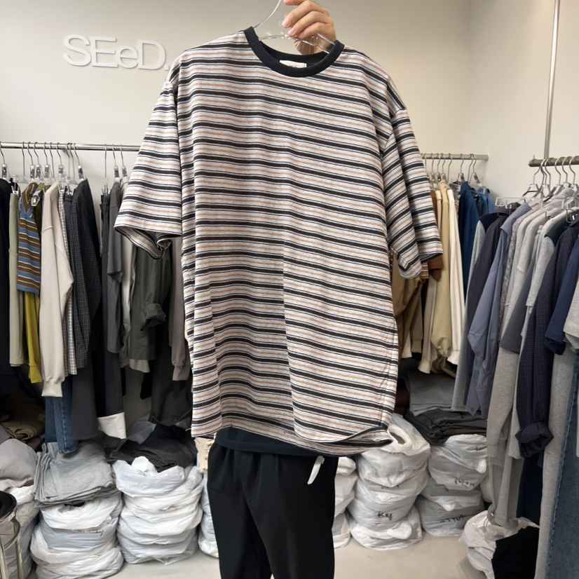 LEESEED-A東大門㊣直郵女士新款推薦時尚人氣T恤不含內搭條紋SEeD/LEESEEDT恤
