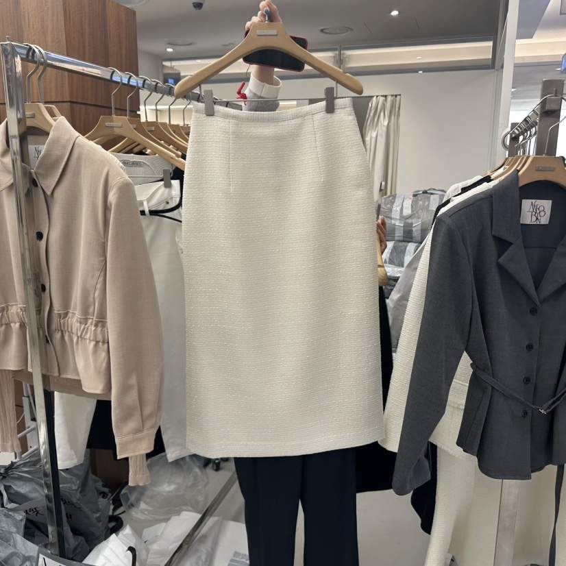 MER東大門㊣直郵女士新品推薦熱賣時尚人氣真品25秋冬職業長裙MER/ANGELO BIANCO長裙