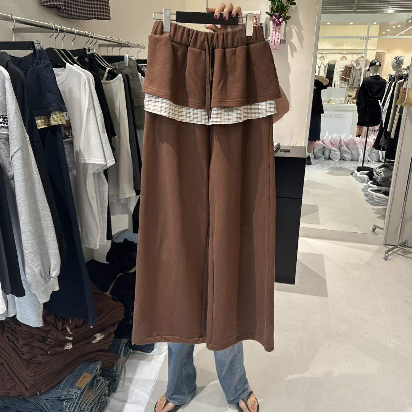 MEMO CLASSIC東大門㊣直郵女士新品25秋冬人氣時尚裙褲格紋MEMO CLASSIC裙褲