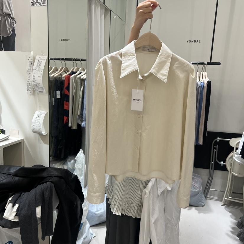 YUNBAL東大門㊣代購女裝新品休閑職業熱賣真品25秋冬襯衫蕾絲衫YUNBAL襯衫/蕾絲衫