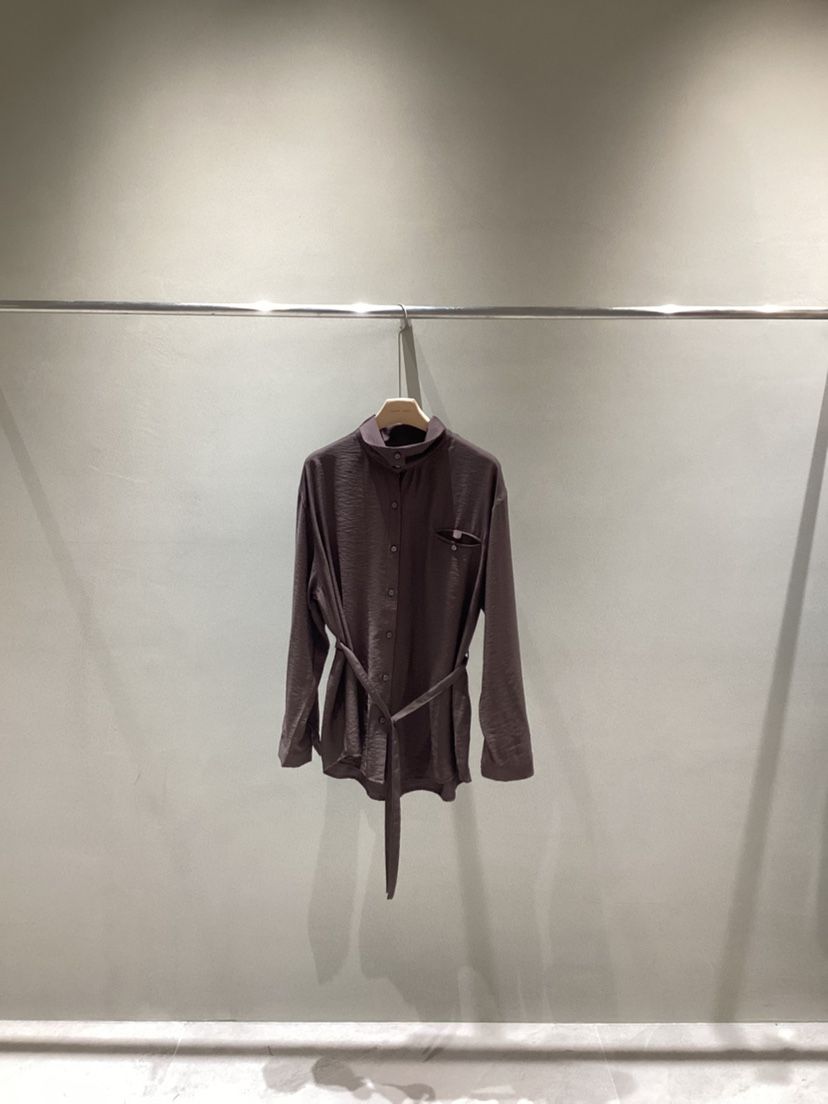 NEAR LEAP-P東大門㊣實拍女士新品人氣襯衫蕾絲衫含腰帶高領NEAR LEAP襯衫/蕾絲衫