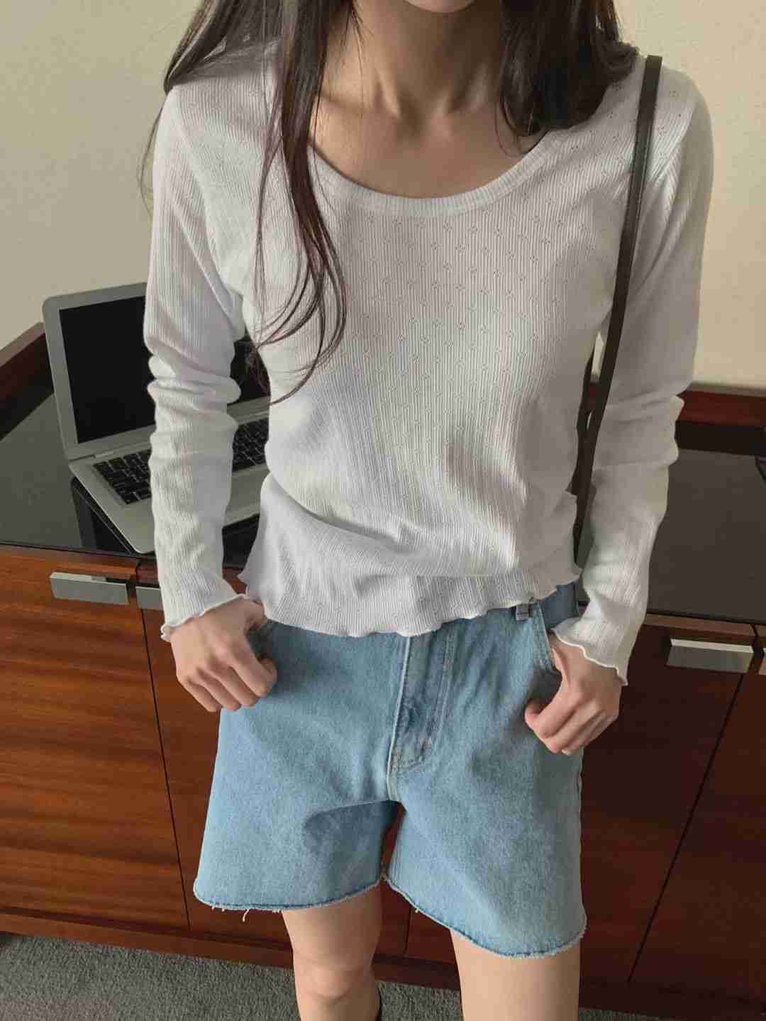 DENALIRE東大門㊣代購女士新款時尚真品熱賣25秋冬休閑長袖T恤DENALIRE長袖T恤