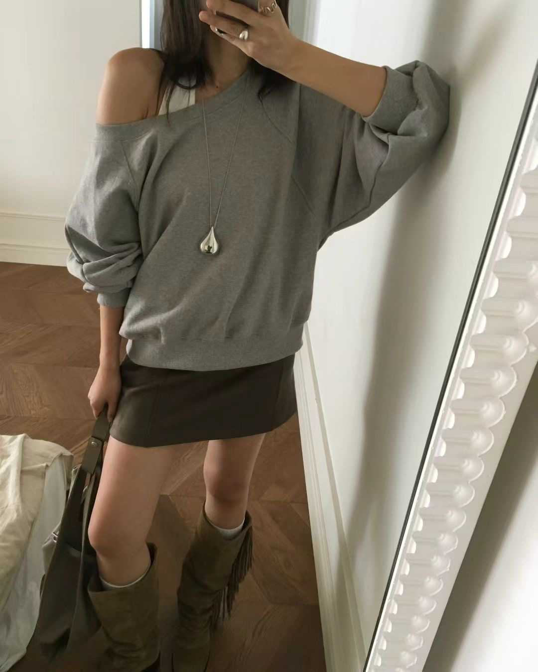 ONDA東大門㊣實拍女裝新品推薦時尚休閑熱賣職業衛衣不含內搭ONDA衛衣