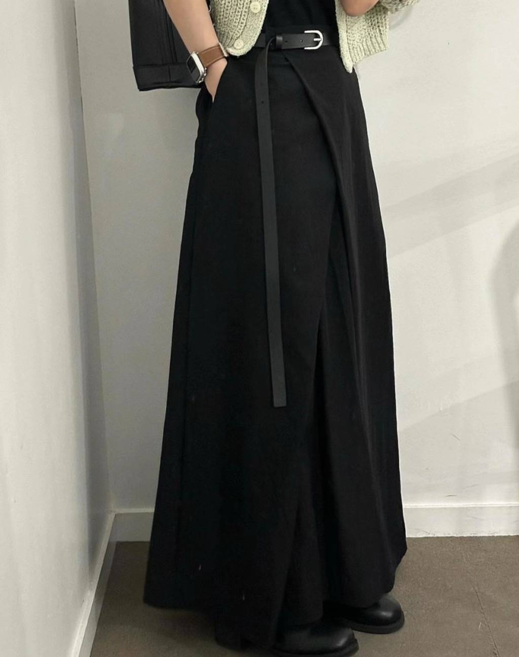 ONDA韓國代購㊣女裝新款25秋冬真品推薦職業休閑長裙不含腰帶ONDA長裙