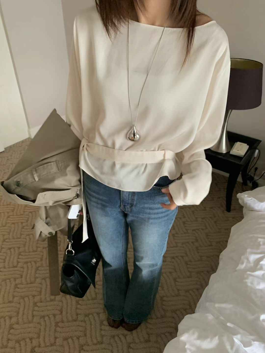 ONDA東大門㊣代購女裝新品時尚25秋冬推薦休閑人氣襯衫蕾絲衫ONDA襯衫/蕾絲衫