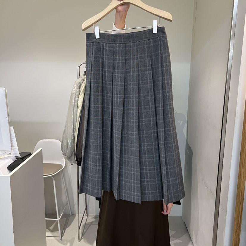 OUTRENE東大門㊣直郵女裝新品人氣熱賣半身裙中短裙格紋半身裙OUTRENE半身裙/中短裙