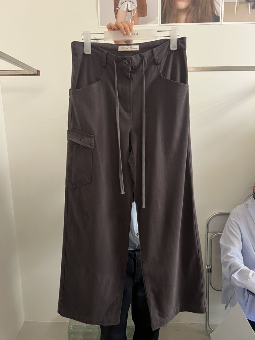 LONDON FLAT東大門㊣實拍女裝新品25秋冬職業人氣休閑休閑褲LONDON FLAT休閑褲
