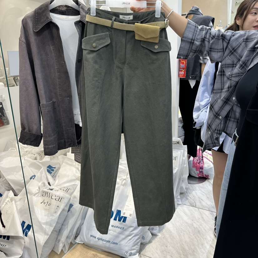 RUMIRU/AWEAR韓國直郵㊣女裝新品休閑推薦人氣休閑褲不含腰帶awear/RUMIRU休閑褲