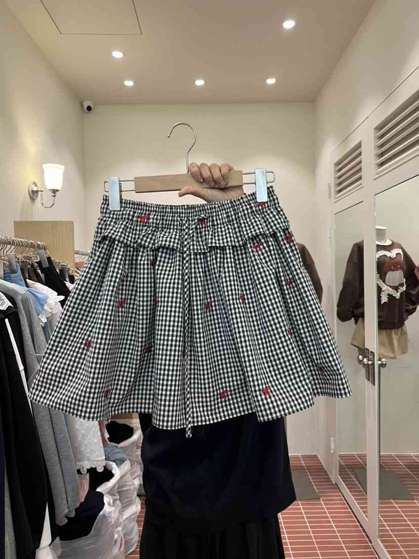 BE&amp;BE東大門㊣代購女裝新品25秋冬人氣裙褲格紋半身裙BE&be裙褲