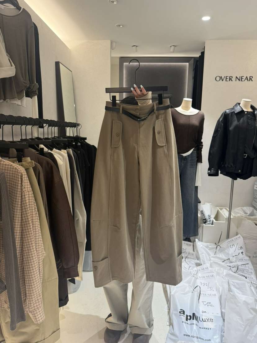 OVER NEAR韓國代購㊣女裝新品推薦休閑25秋冬休閑褲不含腰帶OVER NEAR休閑褲