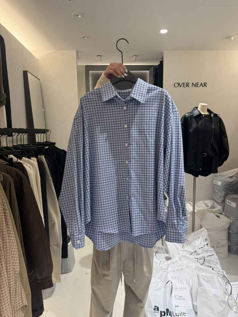 OVER NEAR東大門㊣代購女士新品25秋冬時尚真品襯衫蕾絲衫OVER NEAR襯衫/蕾絲衫