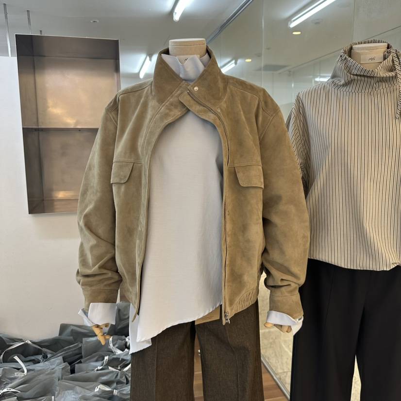 MYNAMEIS東大門㊣直郵女裝新款25秋冬真品推薦休閑夾克絨面革MYNAMEIS夾克