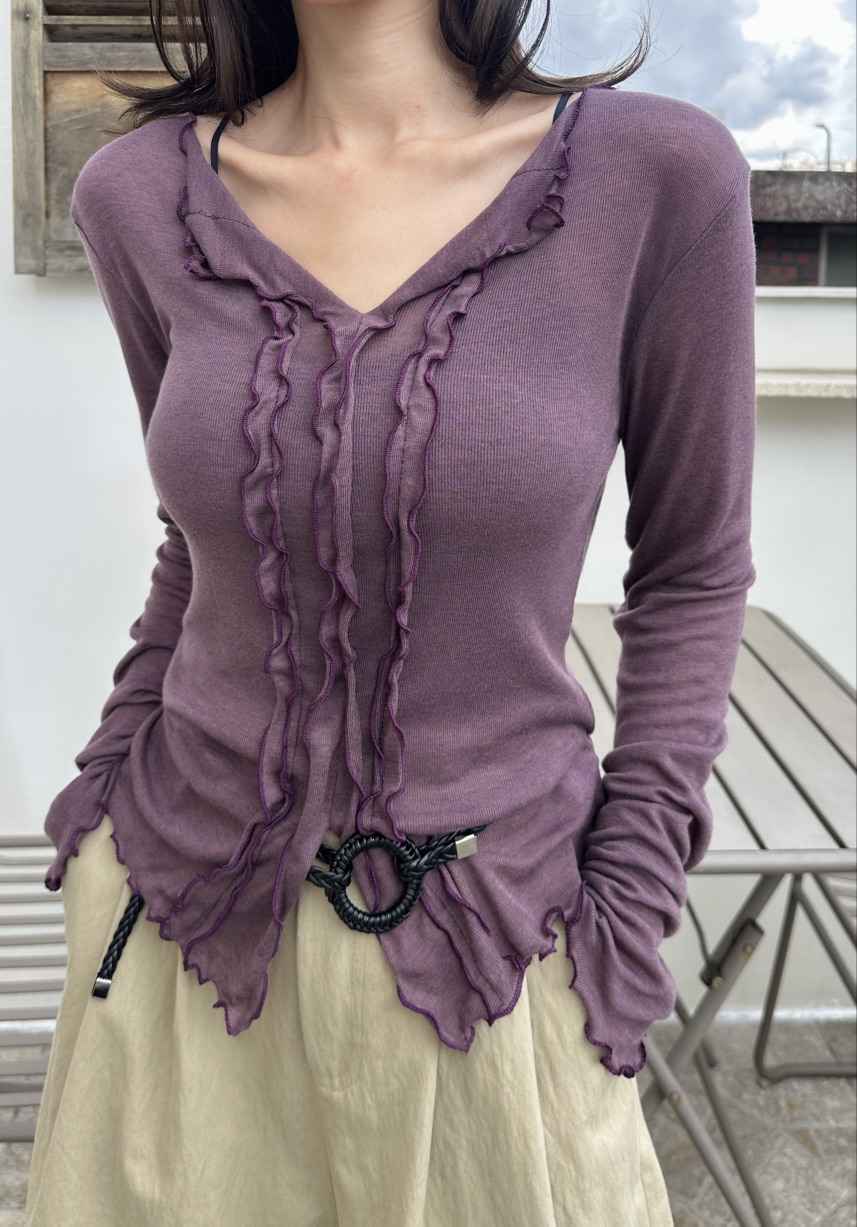 CLASSY-O韓國代購㊣女士新品25秋冬襯衫蕾絲衫不含腰帶天絲CLASSY-O襯衫/蕾絲衫