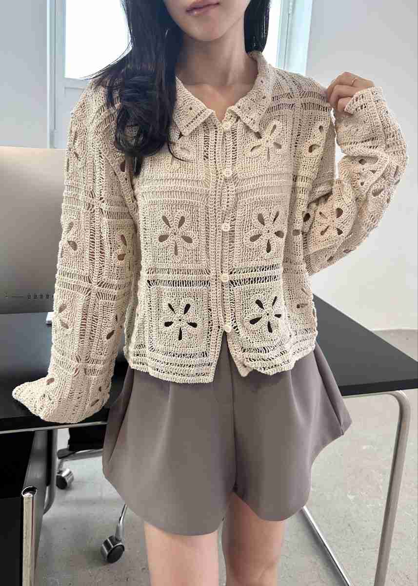 CLASSY-O韓國直郵㊣女士新款休閑真品人氣時尚熱賣針織衫花朵CLASSY-O針織衫