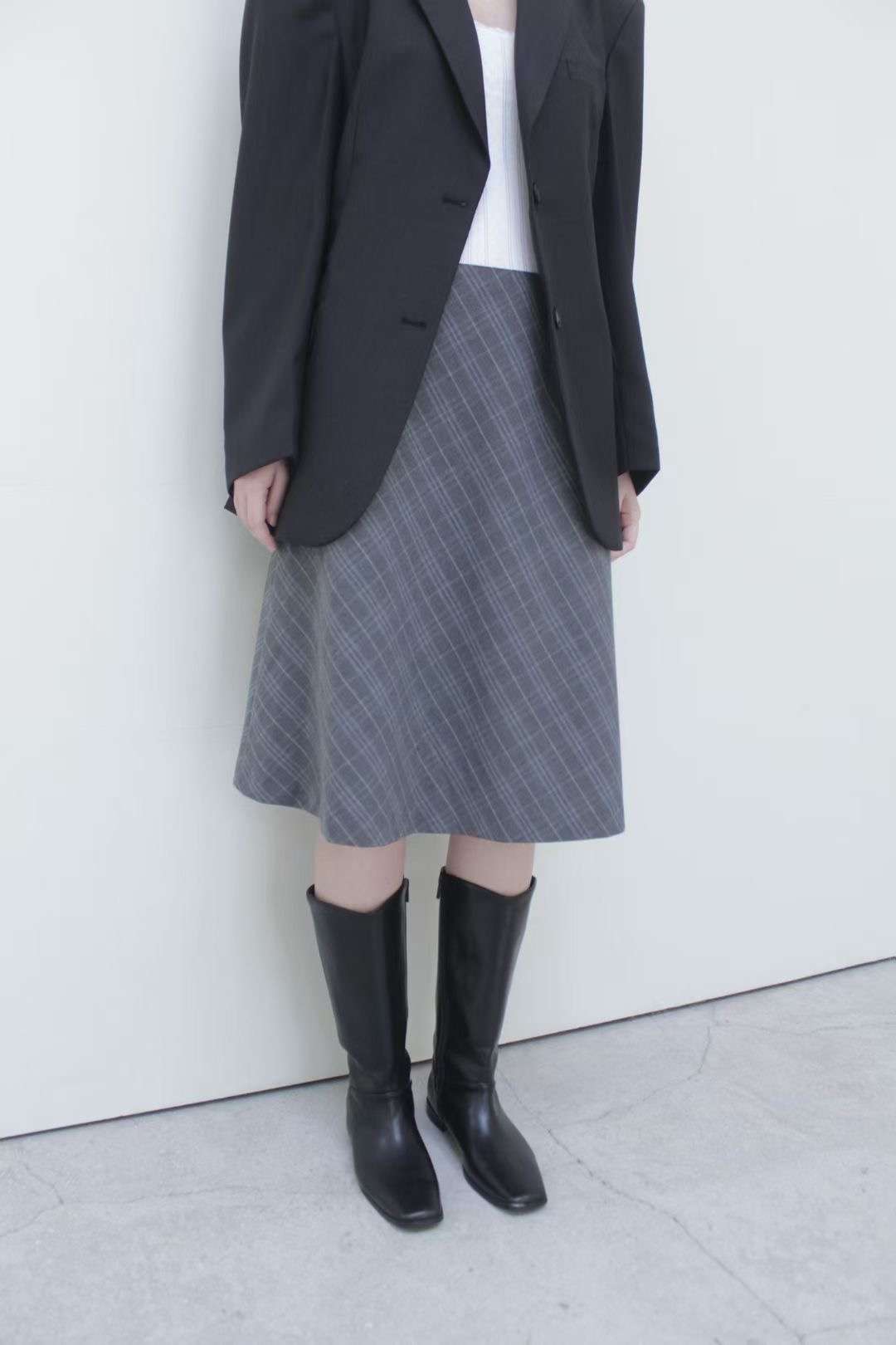 SUNEV東大門㊣代購女士新款推薦休閑職業熱賣半身裙中短裙格紋SUNEV半身裙/中短裙