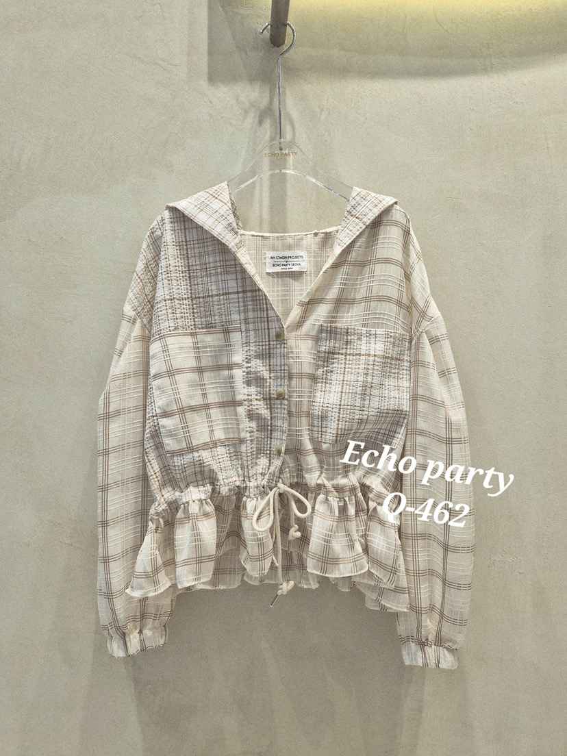 ECHOPARTY東大門㊣代購女裝新款職業時尚人氣襯衫蕾絲衫連帽衫ECHOPARTY襯衫/蕾絲衫