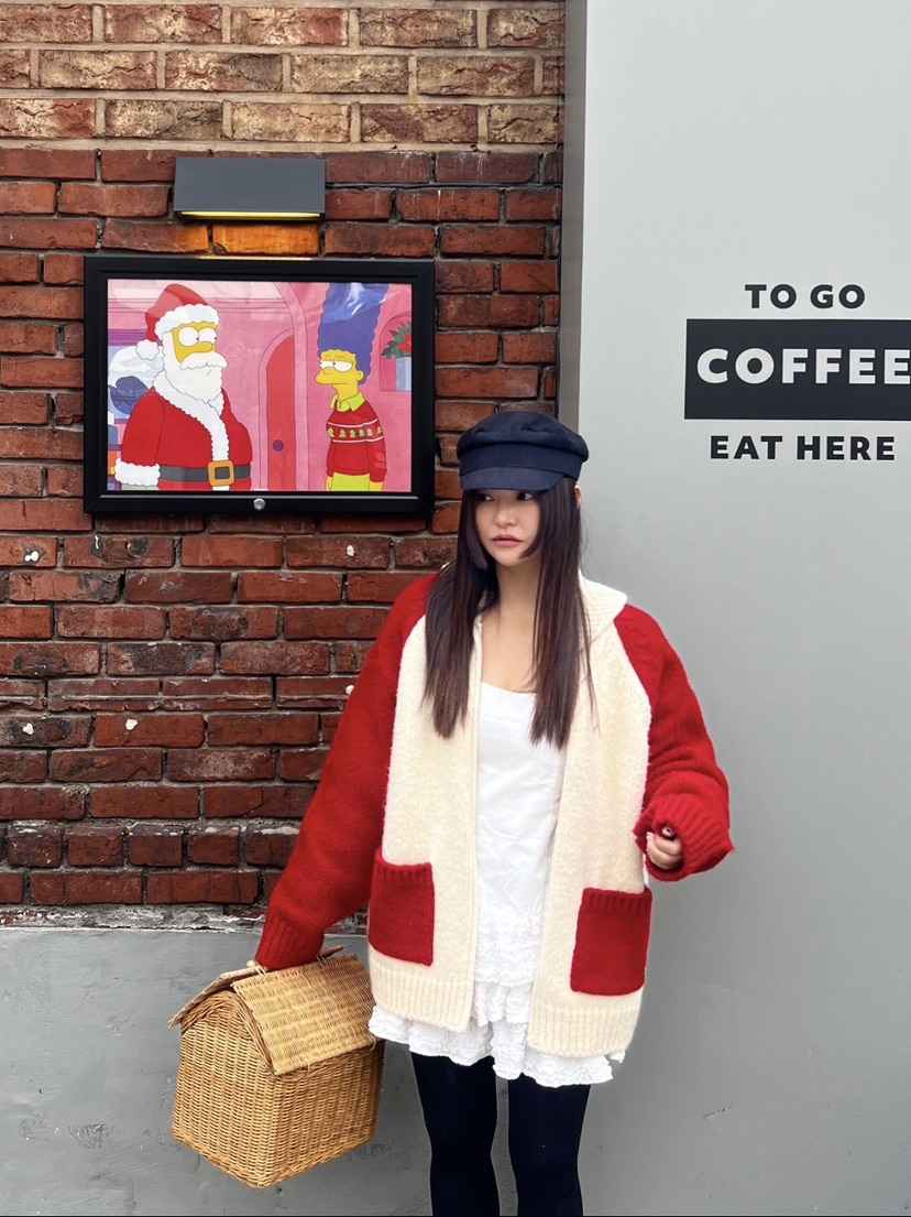 LIKEVAM東大門㊣代購女裝新款25秋冬真品時尚推薦針織衫開衫LIKEVAM針織衫