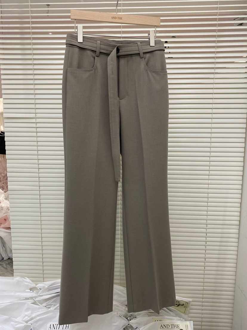 AND THE東大門㊣直郵女士新品推薦人氣時尚真品休閑褲含腰帶AND THE休閑褲