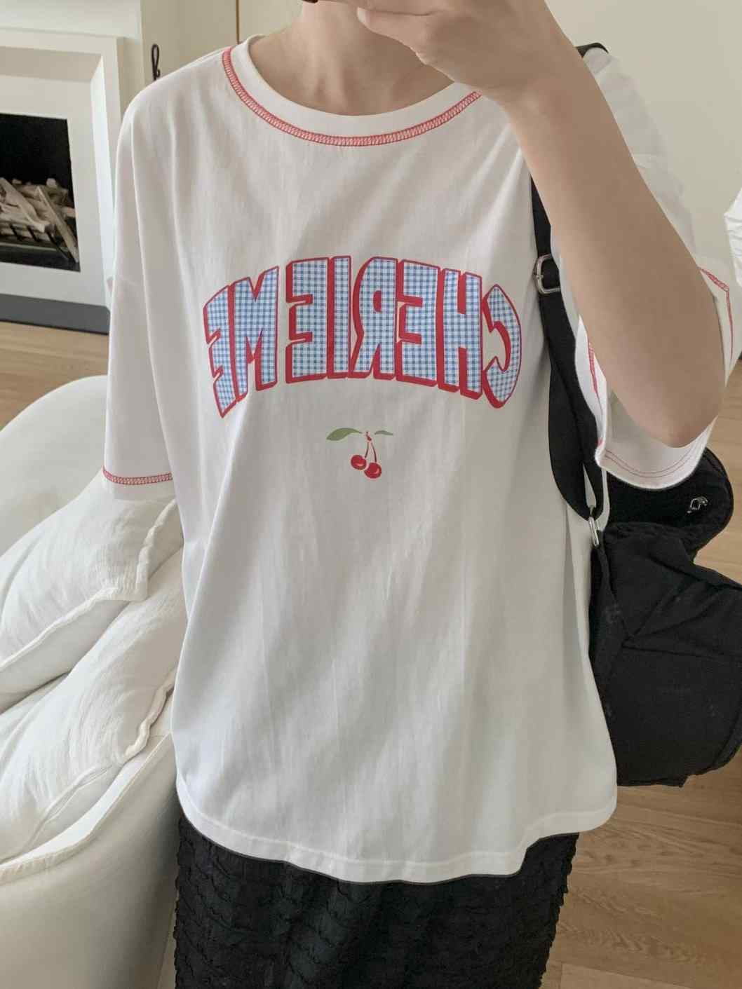 MERCY韓國直郵㊣女士新品推薦真品人氣時尚25秋冬職業休閑T恤MERCYT恤