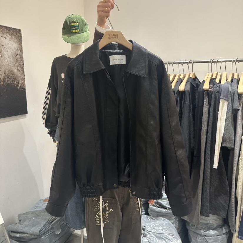 SUNDER MARKET東大門㊣代購女士新品職業休閑人氣夾克皮革SUNDER MARKET夾克