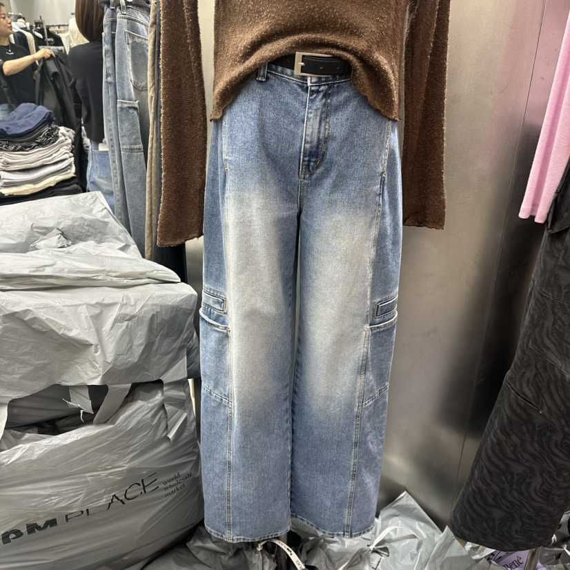 BENE韓國代購㊣女裝新款時尚25秋冬職業人氣牛仔褲不含腰帶BENE牛仔褲