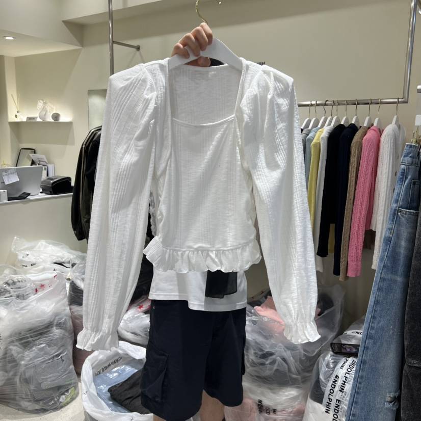 ENDOLPHIN東大門㊣直郵女士新款時尚推薦人氣真品休閑長袖T恤ENDOLPHIN長袖T恤