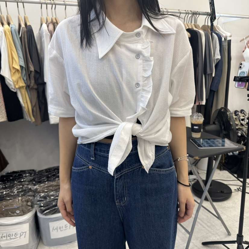 FUNNY POWDER東大門㊣直郵女裝新款熱賣推薦真品襯衫蕾絲衫THE FUNNY襯衫/蕾絲衫