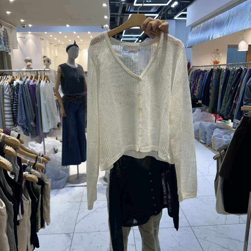 HIPTIQUE東大門㊣實拍女士新品熱賣人氣真品針織衫透視開衫HIPTIQUE針織衫