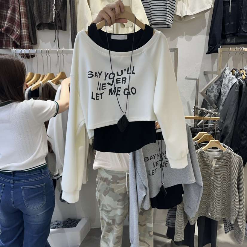 HIPTIQUE東大門㊣代購女士新款推薦休閑職業時尚衛衣假兩件HIPTIQUE衛衣