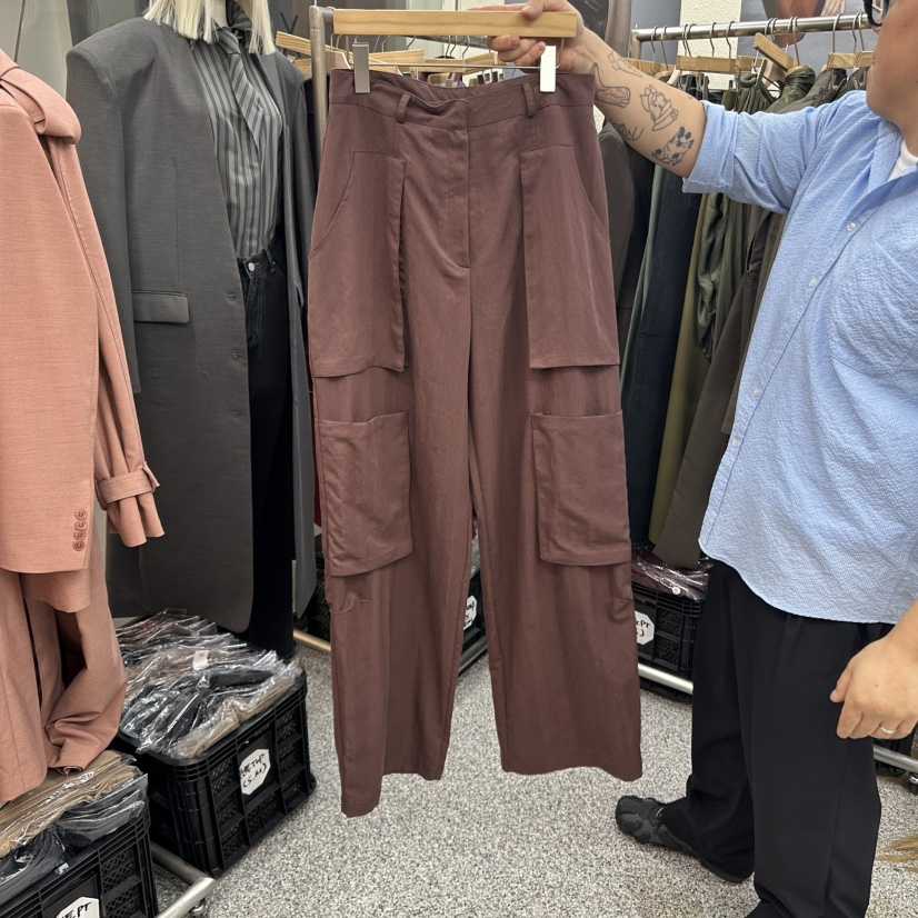 ONEBYTWO東大門㊣代購女士新品推薦人氣25秋冬時尚休閑褲口袋ONE BY TWO休閑褲