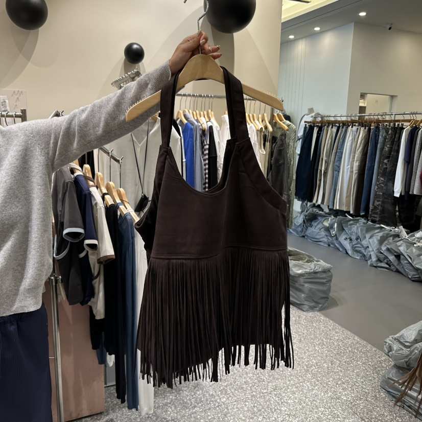 SOF韓國代購㊣女士新品時尚推薦真品25秋冬職業單肩斜跨包流蘇SOF單肩/斜跨包