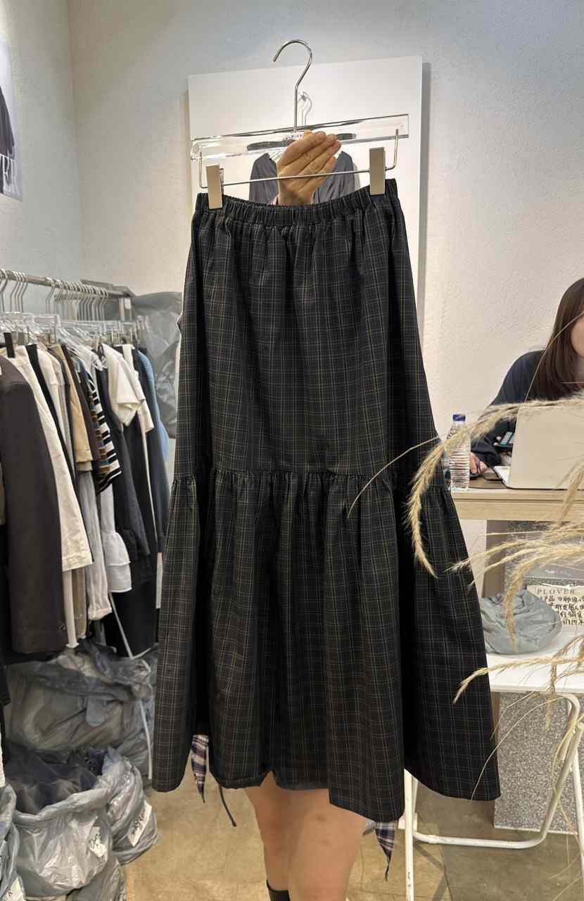 PLOVER東大門㊣直郵女裝新品真品職業人氣25秋冬推薦長裙格紋PLO_VER長裙