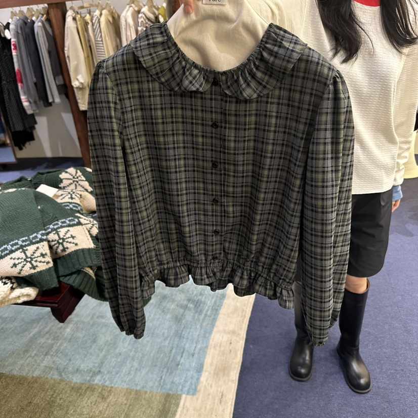 FURE東大門㊣直郵女士新款推薦熱賣人氣25秋冬休閑襯衫蕾絲衫FURE襯衫/蕾絲衫