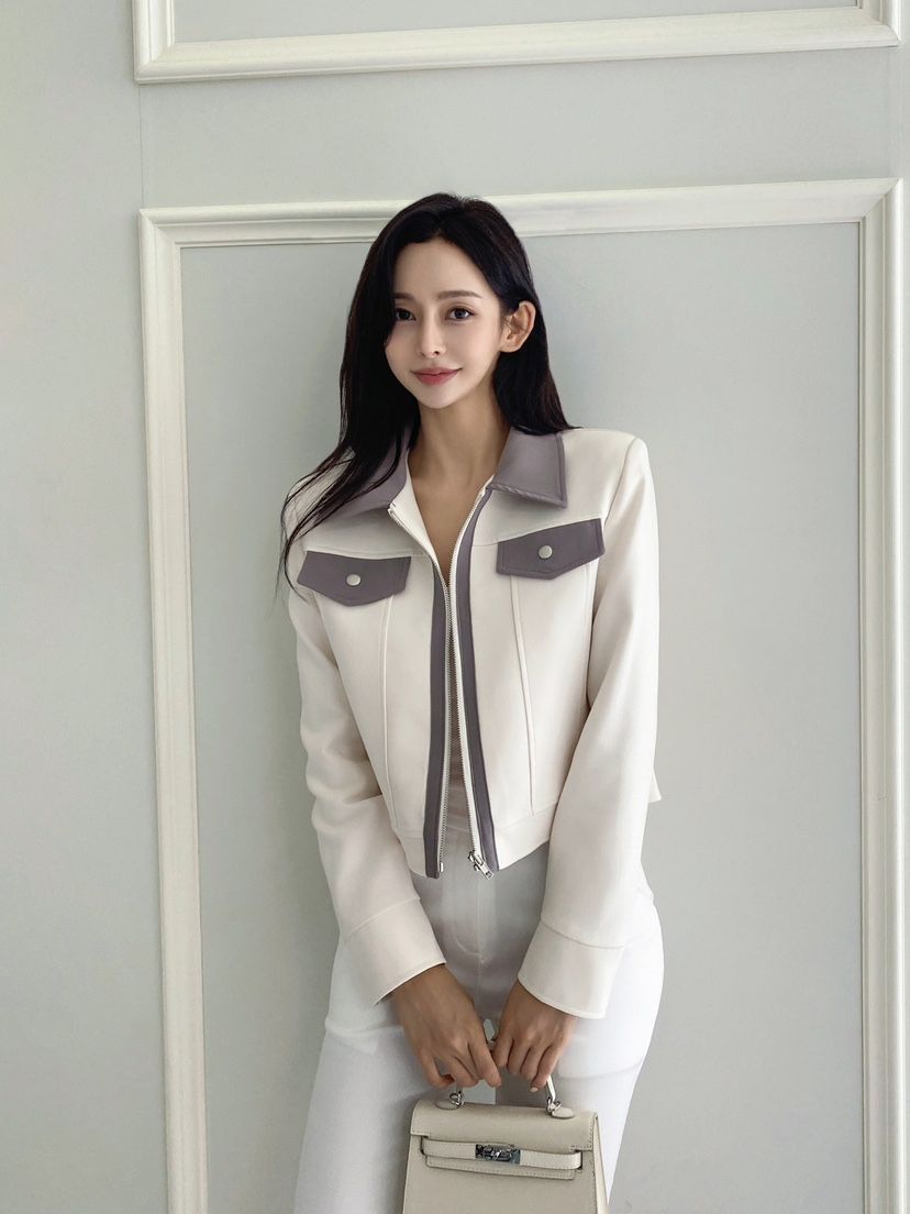 CLOTH韓國代購㊣女裝新品25秋冬休閑真品時尚推薦人氣職業夾克CLOTH夾克