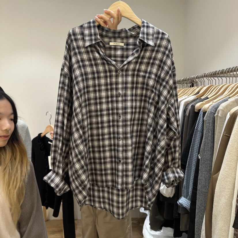 FOREST韓國代購㊣女裝新款真品25秋冬人氣職業熱賣襯衫蕾絲衫FOREST襯衫/蕾絲衫