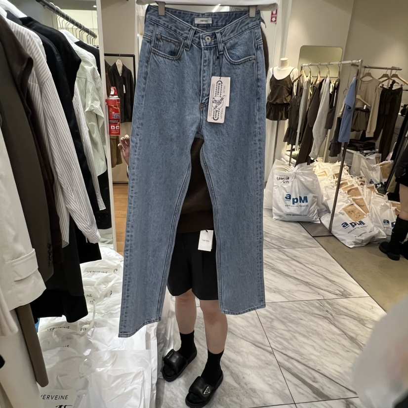 VERVEINE東大門㊣實拍女裝新品25秋冬職業熱賣休閑人氣牛仔褲VERVEINE牛仔褲