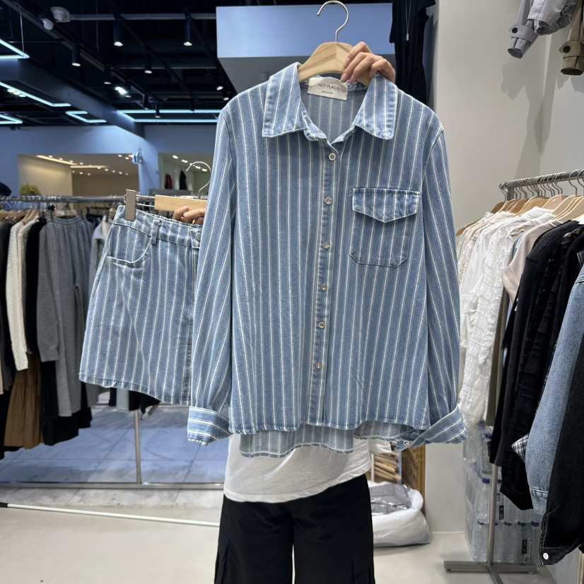 HOT PLACE東大門㊣直郵女裝新品真品時尚人氣套裝兩件套條紋HOT PLACE/DREAM GIRIS套裝