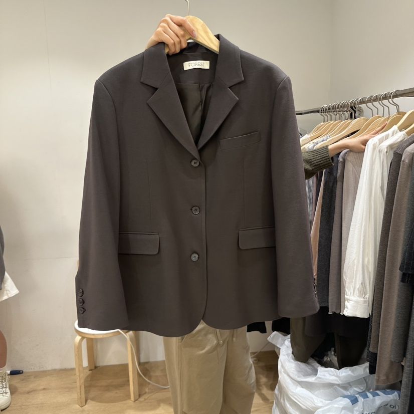 FOREST韓國代購㊣女士新品25秋冬職業推薦時尚熱賣夾克羊毛FOREST夾克