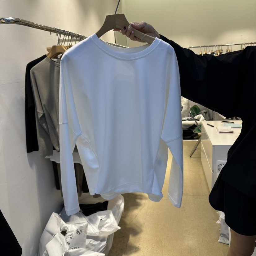 EYEFUL-Q東大門㊣實拍女士新品推薦職業人氣真品25秋冬長袖T恤eyeful長袖T恤