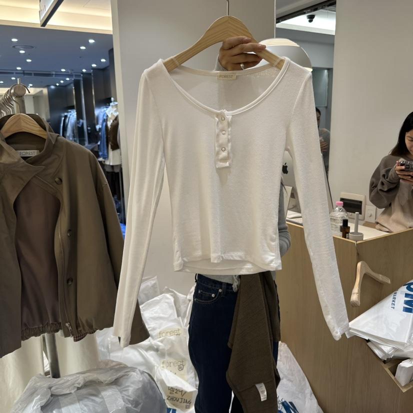 FOREST東大門㊣實拍女士新品職業休閑推薦人氣時尚熱賣長袖T恤FOREST長袖T恤
