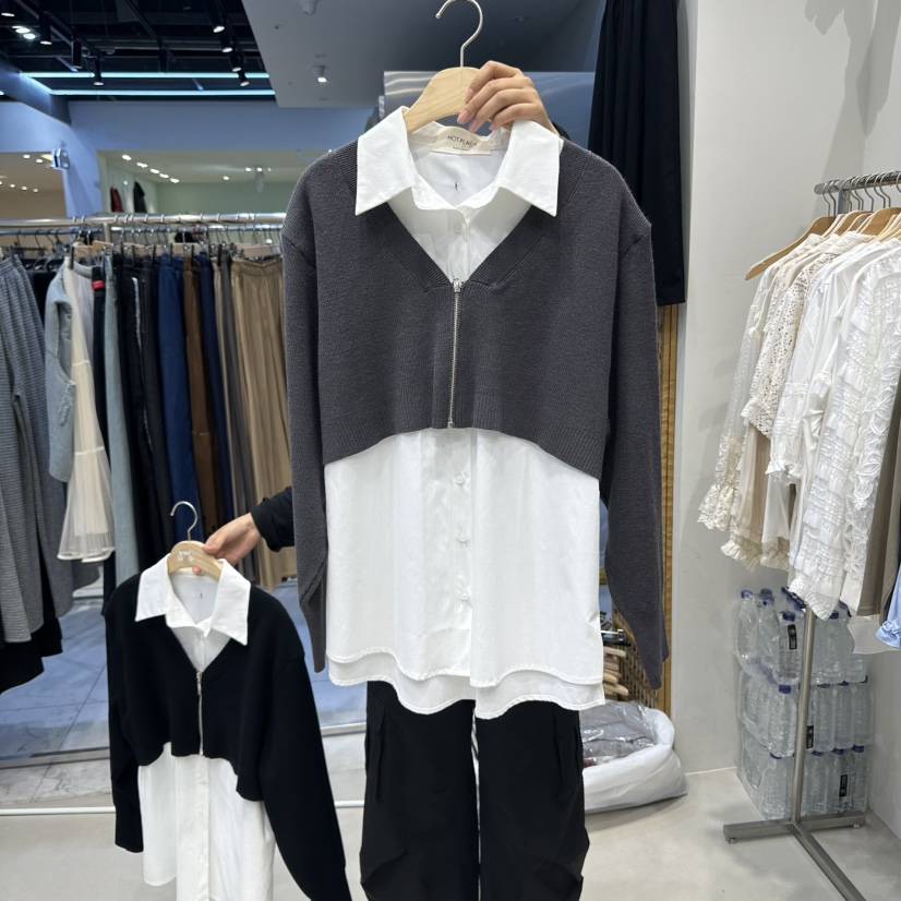 HOT PLACE韓國代購㊣女士新品休閑職業針織衫不含內搭羊毛衫HOT PLACE/DREAM GIRIS針織衫