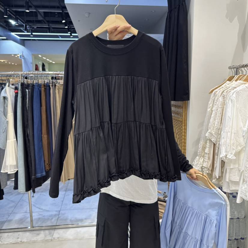 HOT PLACE東大門㊣實拍女士新品熱賣休閑推薦25秋冬長袖T恤HOT PLACE/DREAM GIRIS長袖T恤
