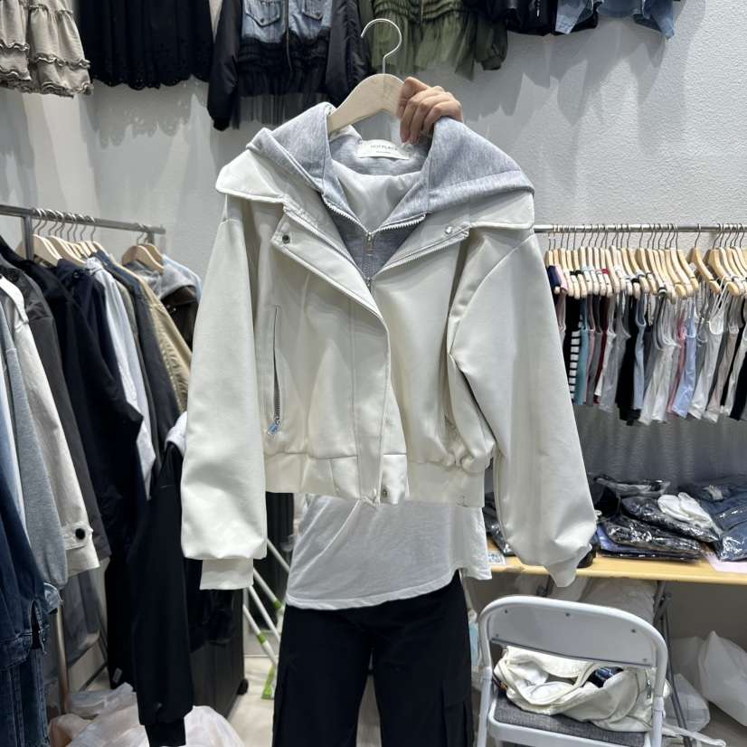 HOT PLACE東大門㊣實拍女士新款職業真品夾克假兩件雙排扣HOT PLACE/DREAM GIRIS夾克