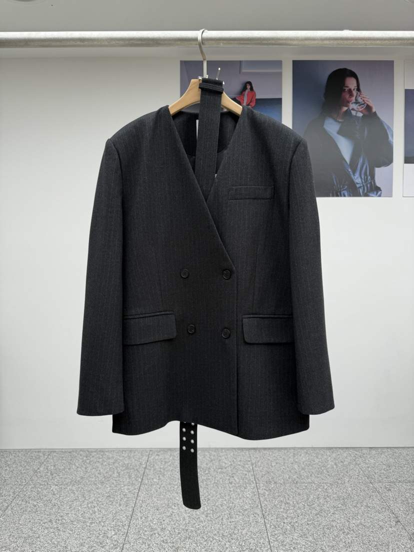 MADE-P東大門㊣實拍女裝新品熱賣人氣時尚推薦職業夾克含腰帶MADE-P夾克