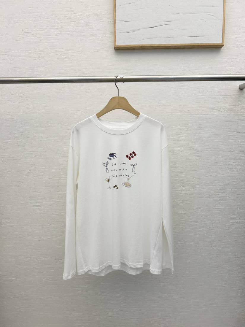 MILK TEA韓國代購㊣女士新款時尚真品休閑熱賣職業長袖T恤MILK TEA長袖T恤